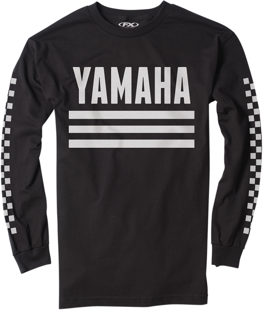 FACTORY EFFEX Camiseta de manga larga Yamaha Racer - Negro - Grande 23-87214 