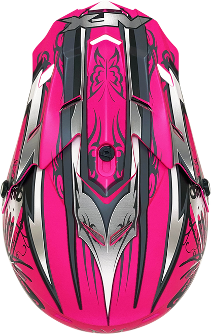 Casco AFX FX-17 - Mariposa - Rosa intenso mate - Grande 0110-7109