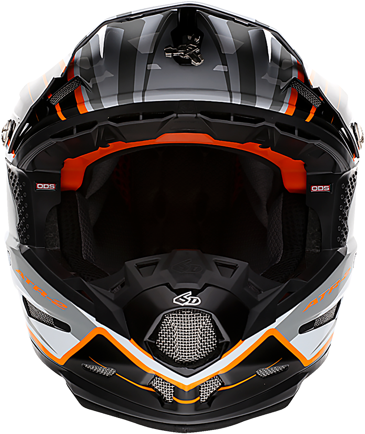 6D ATR-2 Helmet - Phase - White/Orange - 2XL 12-2829