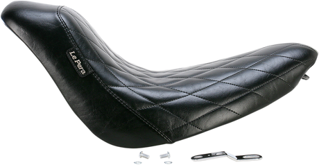 LE PERA Bare Bones Solo Seat - Diamond Stitch - Black - Softail LK-007DM