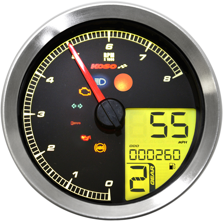 KOSO NORTH AMERICA Multi-Functional Meter - Silver BA051300