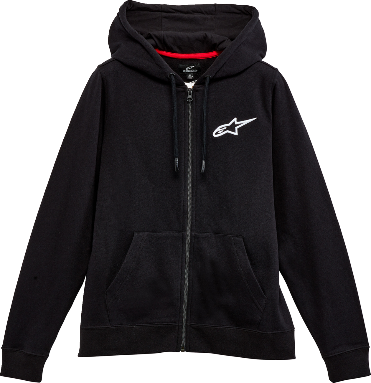 Sudadera con capucha y cremallera ALPINESTARS Ageless para mujer - Negro/Blanco - Mediana 1232518001020M 