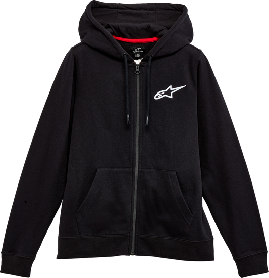 Sudadera con capucha y cremallera ALPINESTARS Ageless para mujer - Negro/Blanco - Mediana 1232518001020M 