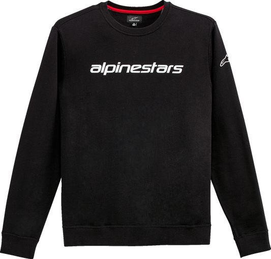 ALPINESTARS Linear Crew Fleece - Black/White - Medium 1212513241020M
