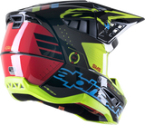 ALPINESTARS SM5 Helmet - Action - Gloss Black/Blue/Fluo Yellow - XL 8306122-1757-XL