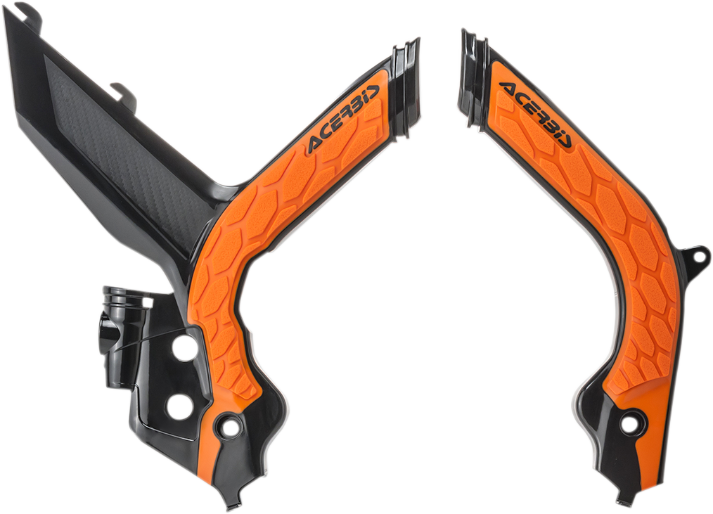 ACERBIS X-Grip Frame Guards - Black/Orange 2733445229