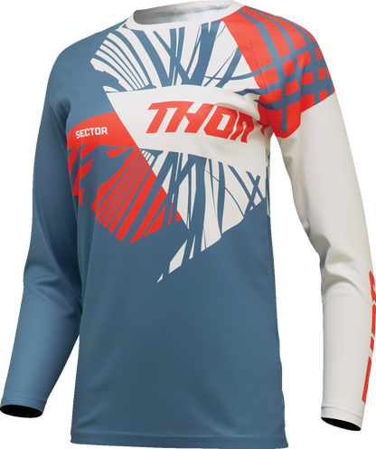 THOR Women's Sector Split Jersey - Blue/White - Medium 2911-0296