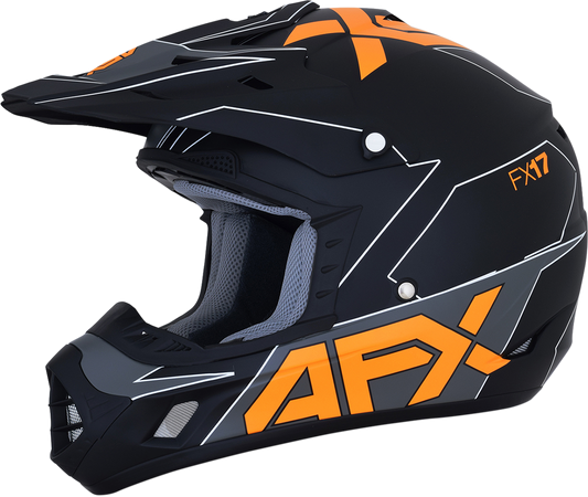 AFX FX-17 Helmet - Aced - Matte Black/Orange - 2XL 0110-6508