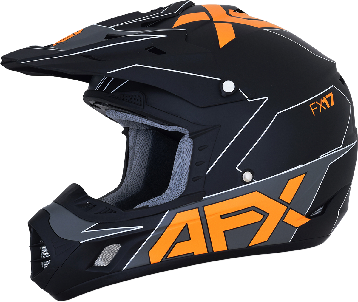 AFX FX-17 Helmet - Aced - Matte Black/Orange - Small 0110-6504