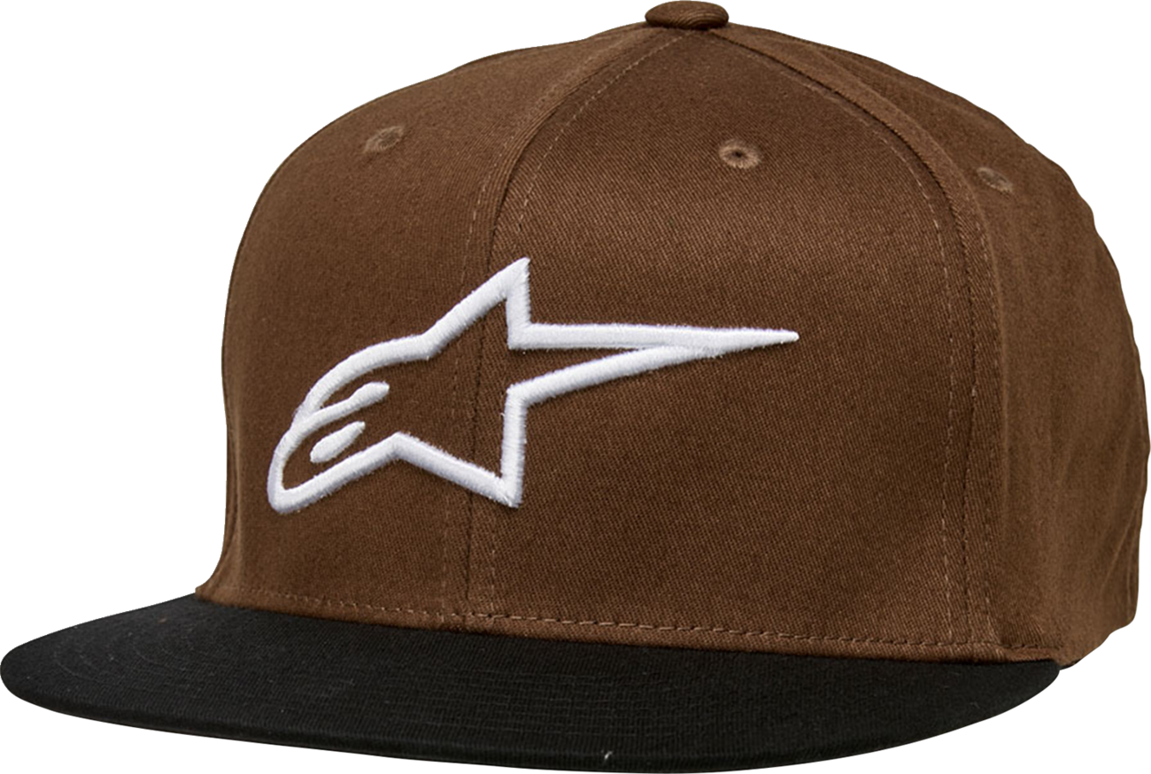 Gorro ALPINESTARS Ageless Flat Bill - Marrón/Negro - Pequeño/Mediano 1035810158010SM