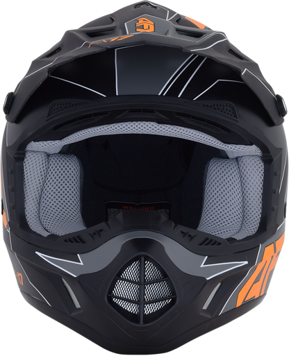 AFX FX-17 Helmet - Aced - Matte Black/Orange - Medium 0110-6505