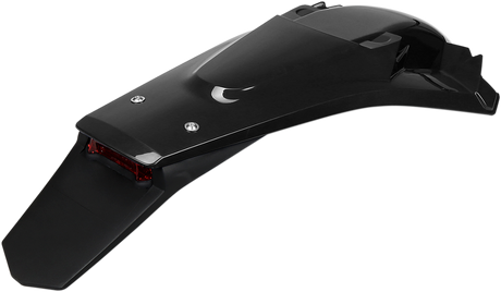 UFO Enduro Rear Fender - with Light - Black HU03388001