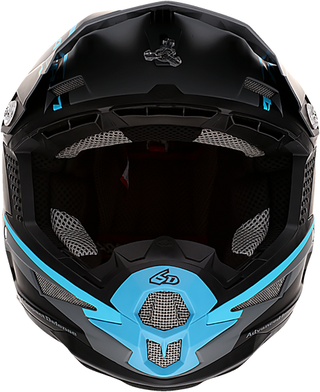 6D ATR-1 Helmet - Stealth - Cyan - Small 10-4625