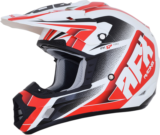 AFX Fx-17 Helmet - Force - Pearl White/Red - Xs 0110-5243