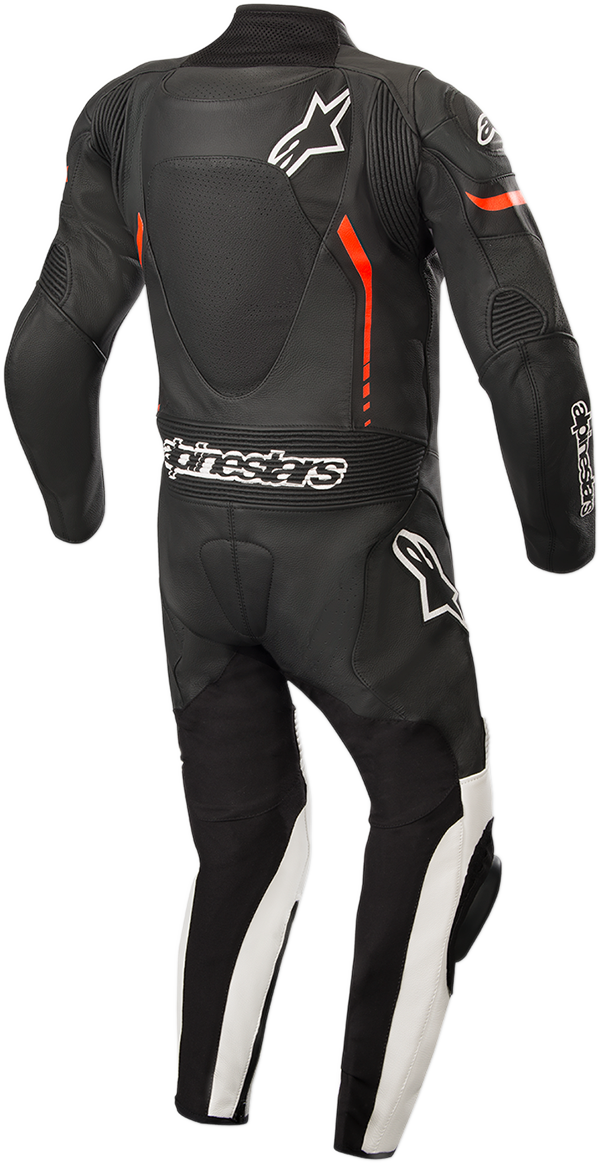 Traje de cuero de 1 pieza ALPINESTARS Youth GP Plus - Negro/Blanco/Rojo fluorescente - US 26 / EU 140 31405181231140 