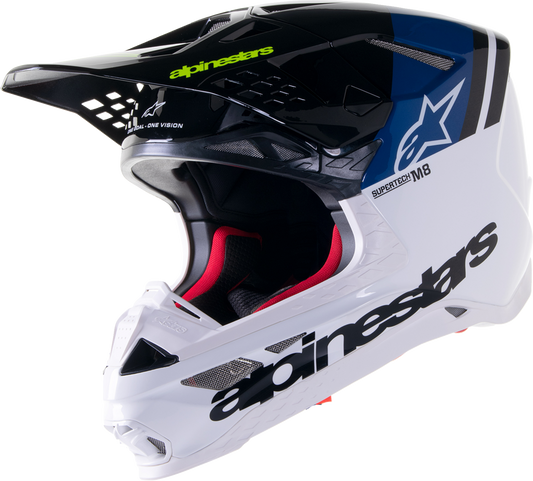 ALPINESTARS Supertech M8 Helmet - Radium 2 - MIPS® - Gloss Blue/White - XS 8301523-9702-XS