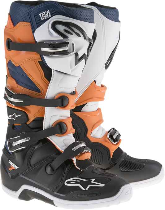 Botas ALPINESTARS Tech 7 - Negro/Naranja/Blanco - US 11 2012014-1427-11