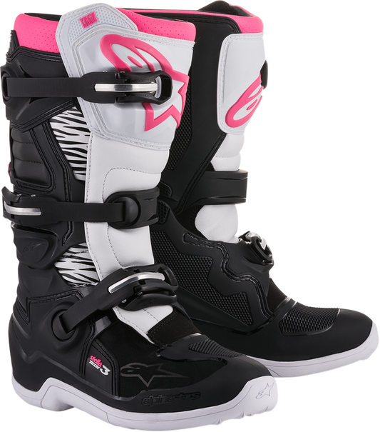 ALPINESTARS Stella Tech 3 Boots - Black/White/Pink - US 6 2013218-130-6