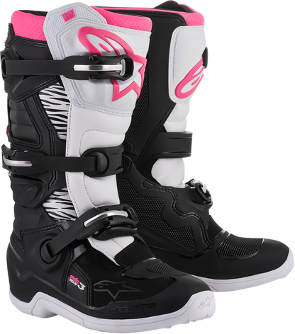 Botas ALPINESTARS Stella Tech 3 - Negro/Blanco/Rosa - US 8 2013218-130-8 