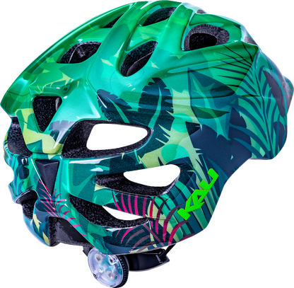 KALI Child Chakra Lighted Helmet - Jungle - Gloss Green - XS 0221022214