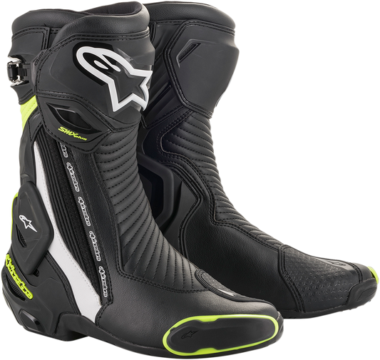 ALPINESTARS SMX+ Boots - Black/White/Yellow Fluorescent - US 8 / EU 42 2221019-125-42