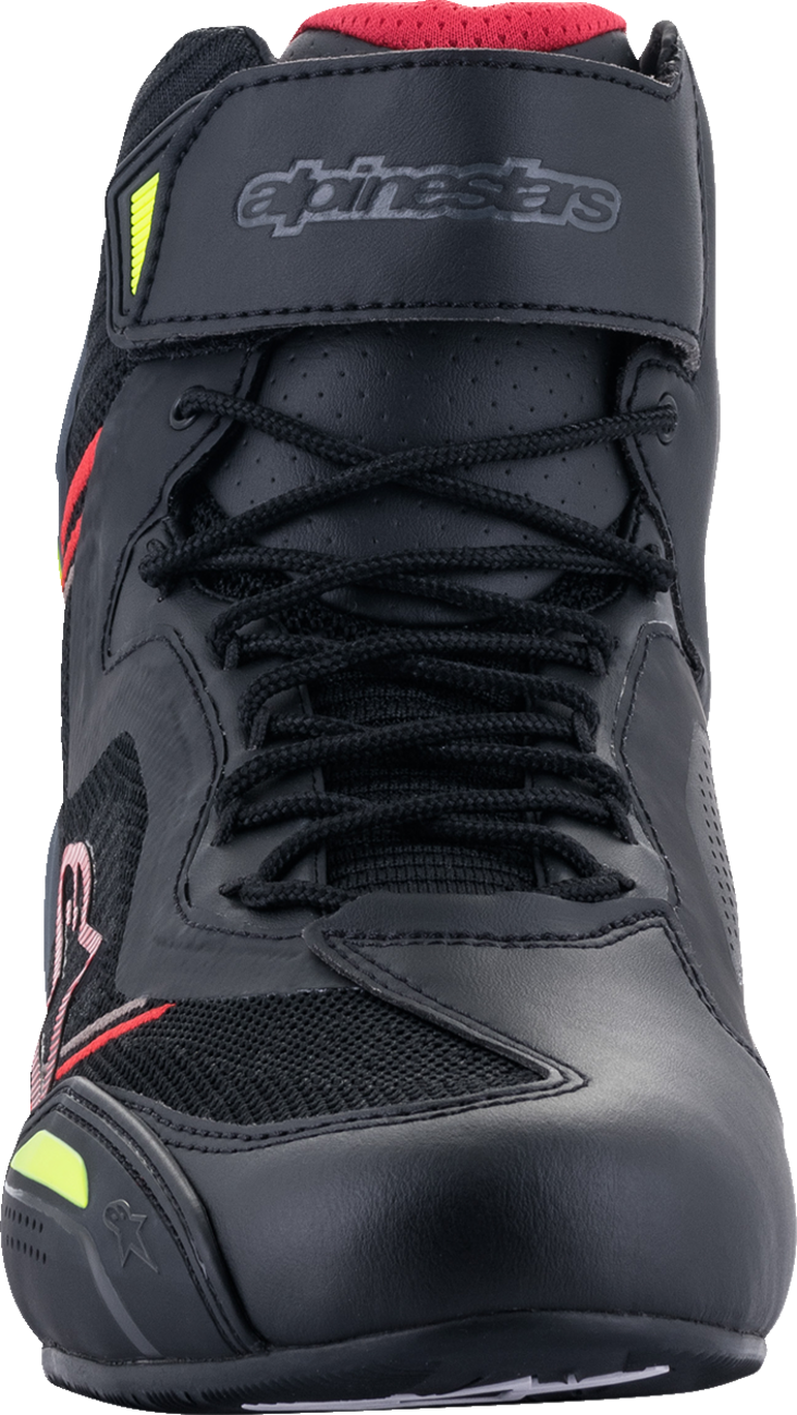 Zapatos ALPINESTARS Faster-3 Rideknit - Negro/Rojo/Amarillo - US 10 251031913610