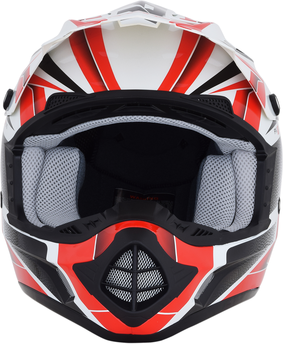 AFX FX-17 Helmet - Force - Pearl White/Red - Large 0110-5246