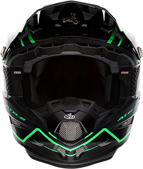 6D ATR-2 Helmet - Phase - Black/Green - Large 12-2847