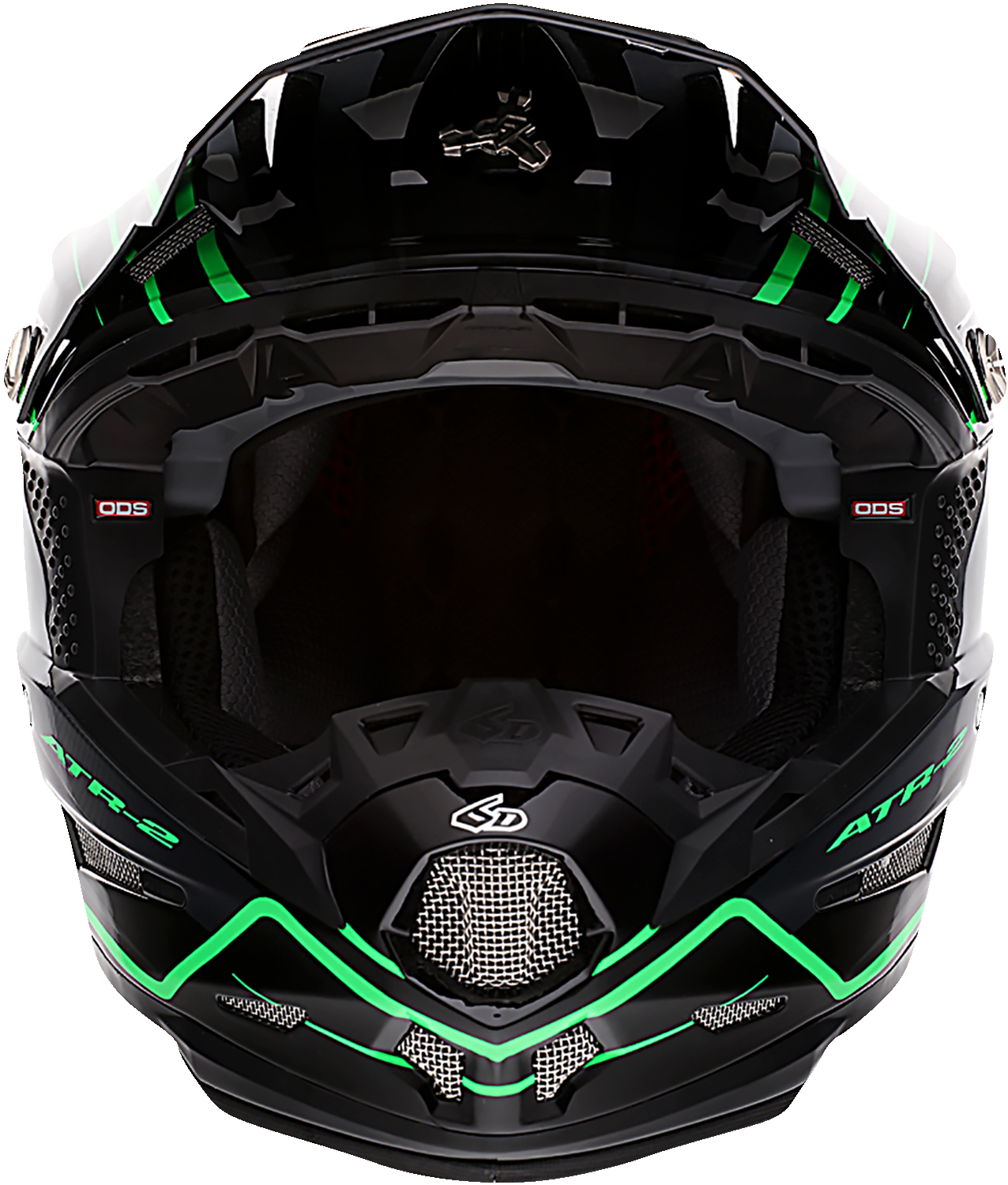 6D ATR-2 Helmet - Phase - Black/Green - Small 12-2845