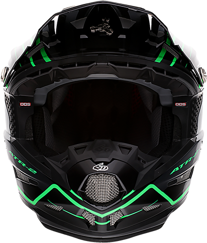 6D ATR-2 Helmet - Phase - Black/Green - Small 12-2845