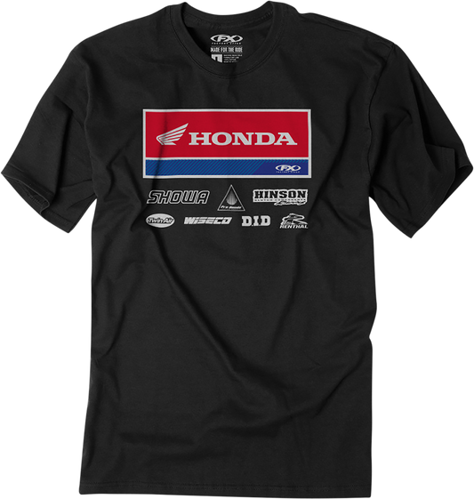 FACTORY EFFEX Honda 21 Racewear T-Shirt - Black - Large 24-87324
