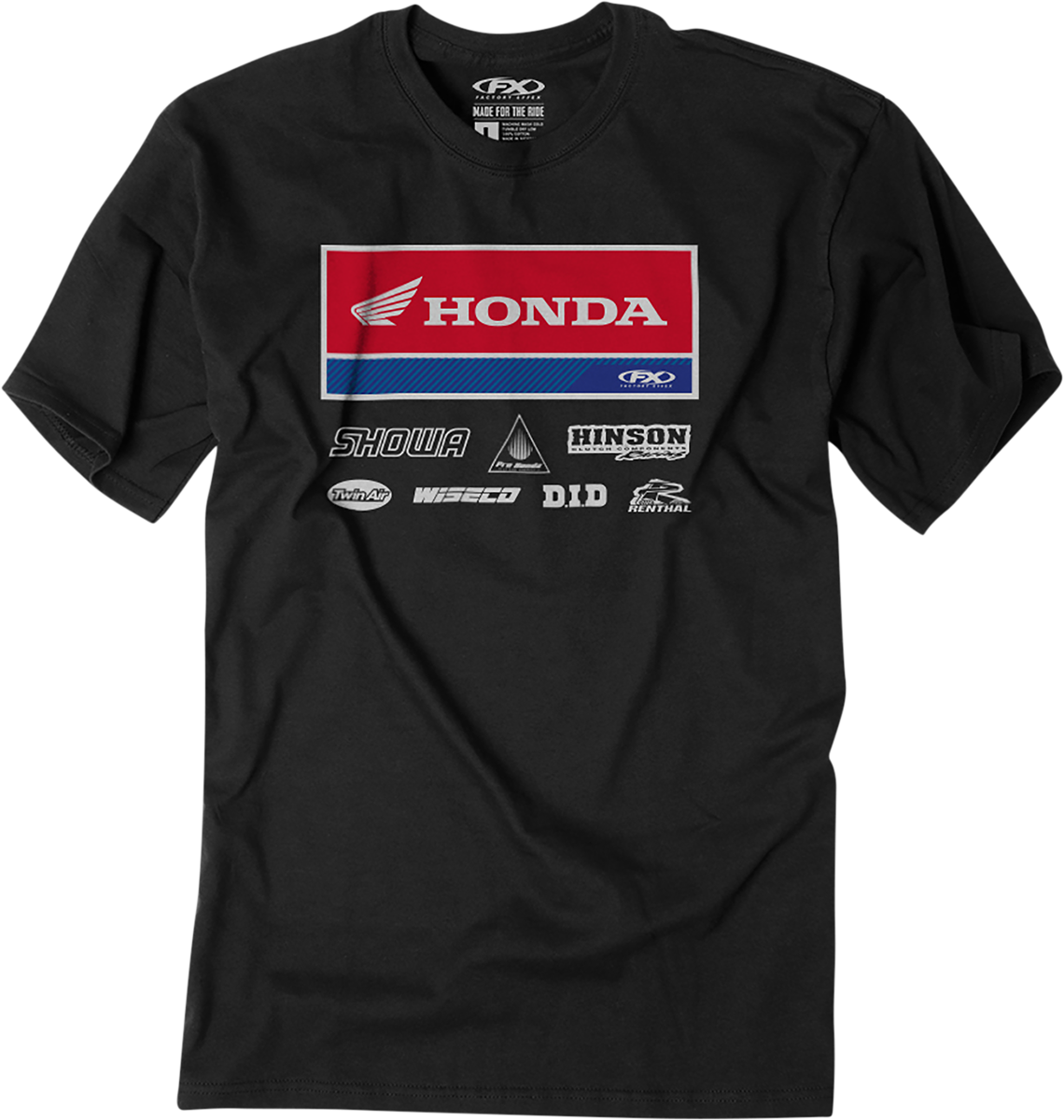 FACTORY EFFEX Honda 21 Racewear T-Shirt - Black - 2XL 24-87328