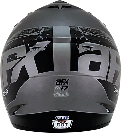 AFX FX-17Y Helmet - Attack - Frost Gray/Matte Black - Small 0111-1396
