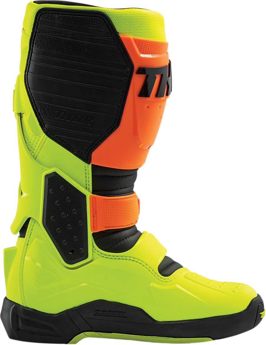 THOR Radial Boots Replacement Outsoles - Black/Yellow Fluorescent - Size 10 3430-0903