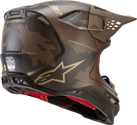 ALPINESTARS Supertech M10 Helmet - Squad - MIPS® - Dark Brown/Gold - Medium 8302823-839-MD