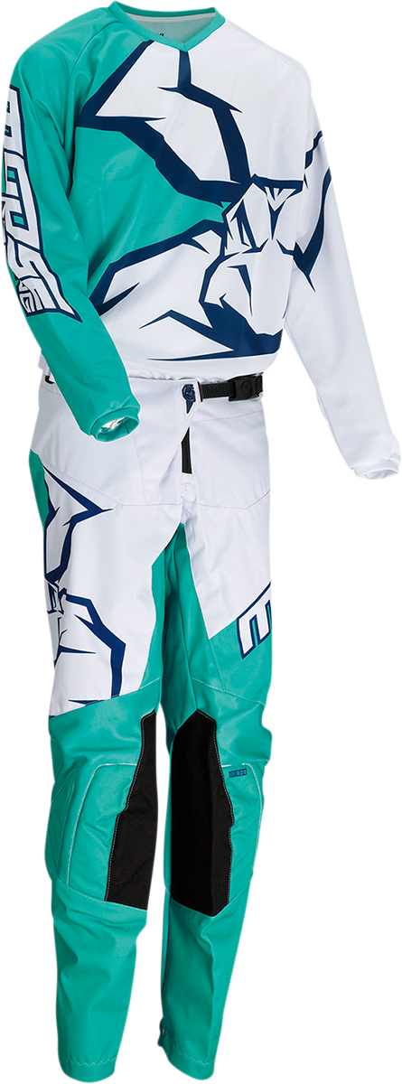 Pantalones clasificatorios para jóvenes MOOSE RACING - Menta/Blanco/Azul marino - 26 2903-1981 