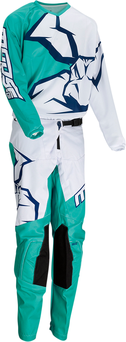 Pantalones clasificatorios para jóvenes MOOSE RACING - Menta/Blanco/Azul marino - 26 2903-1981 