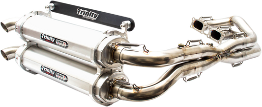 TRINITY RACING Stage 5 Dual Exhaust - Aluminum TR-4119D