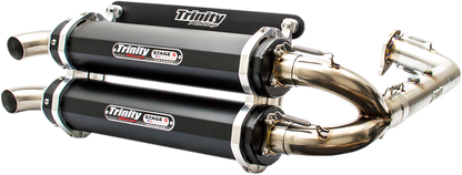 TRINITY RACING Stage 5 Dual Exhaust - Black TR-4153D-BK
