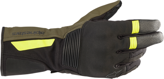 ALPINESTARS Denali Aerogel Drystar® Gloves - Black Forest/Fluo Yellow - 3XL 3526922-1685-3X