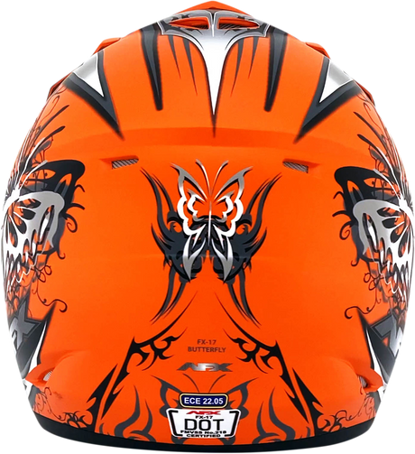 AFX FX-17Y Helmet - Butterfly - Matte Orange - Small 0111-1381