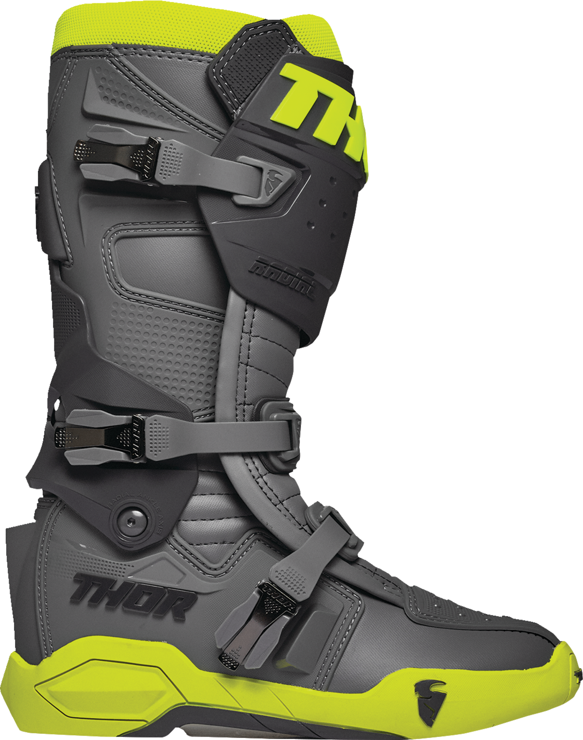 THOR Radial Boots - Gray/Fluorescent Yellow - Size 9 3410-2747