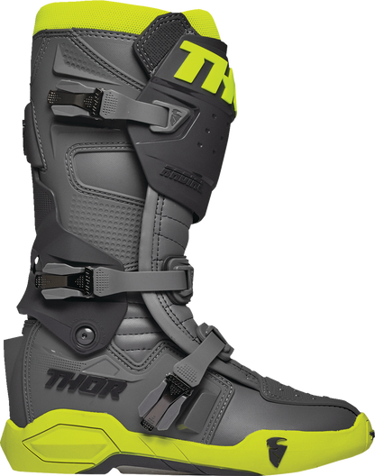 THOR Radial Boots - Gray/Fluorescent Yellow - Size 9 3410-2747