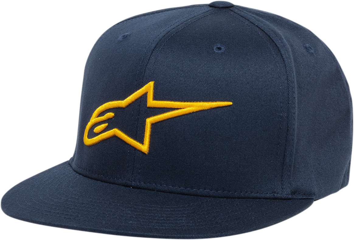 Gorra ALPINESTARS Ageless Flat Bill - Azul marino/Dorado - Grande/XL 1035810157059LX 