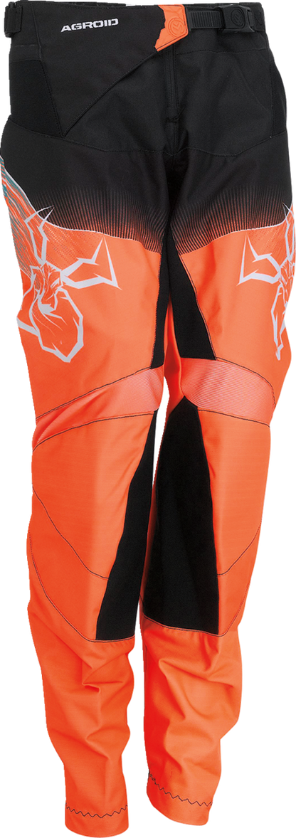 MOOSE RACING Pantalones Agroid para jóvenes - Verde azulado/Naranja/Negro - 22 2903-2257 