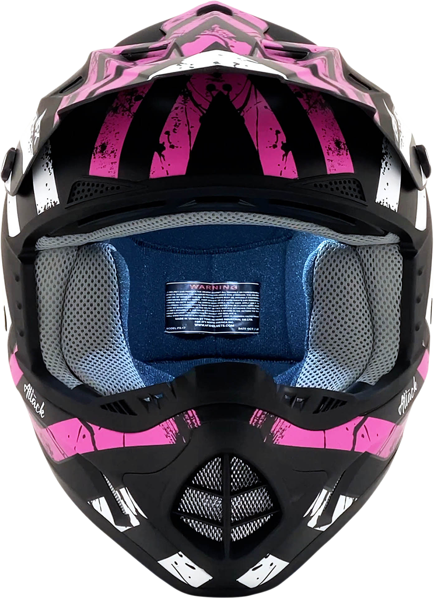 AFX FX-17 Helmet - Attack - Matte Black/Fuchsia - XS 0110-7166