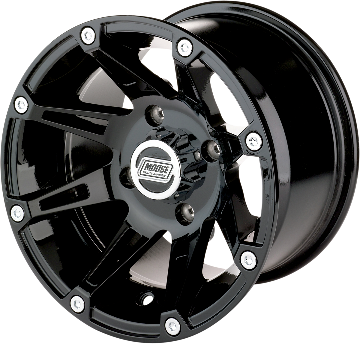 MOOSE UTILITY Wheel - 387X - Rear - Black - 14x8 - 4/136 - 4+4 387MO148136GB4