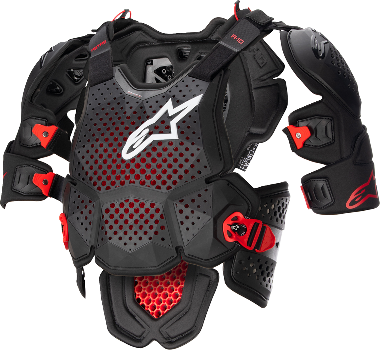 ALPINESTARS A-10 Roost Guard V2 - Negro/Rojo - M/L 6700523-1431-ML 