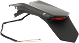 Guardabarros trasero UFO Enduro - con luz - Negro HU03362001