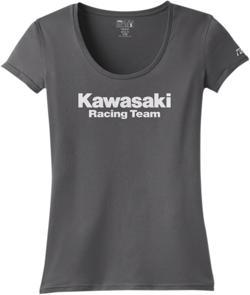 FACTORY EFFEX Camiseta Kawasaki Racing para mujer - Carbón - Pequeña 18-87150 